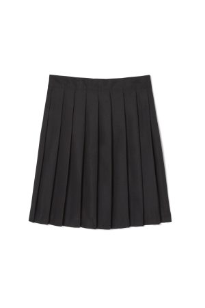 At The Knee Pleated Skirt