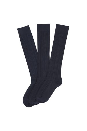 Nylon Cable Knee-High Socks 3-Pack - FINAL SALE