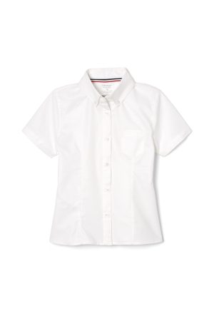 Adult Short Sleeve Oxford Blouse with Princess Seams - FINAL SALE